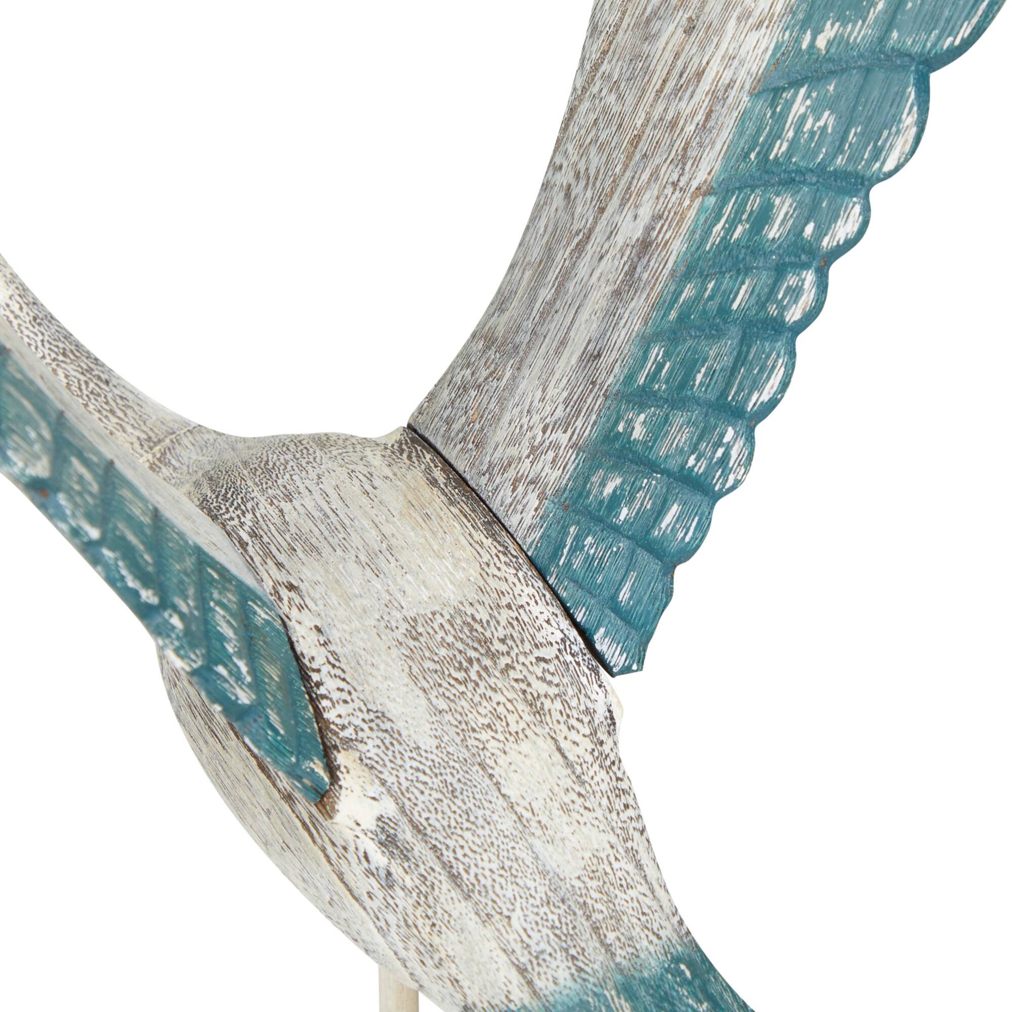 Set of 3 White Pine Coastal Sculpture, 13" x 13" x 10"